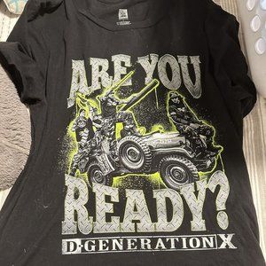 WWE D-Generation X Black Shirt Large Triple H Shawn Michaels